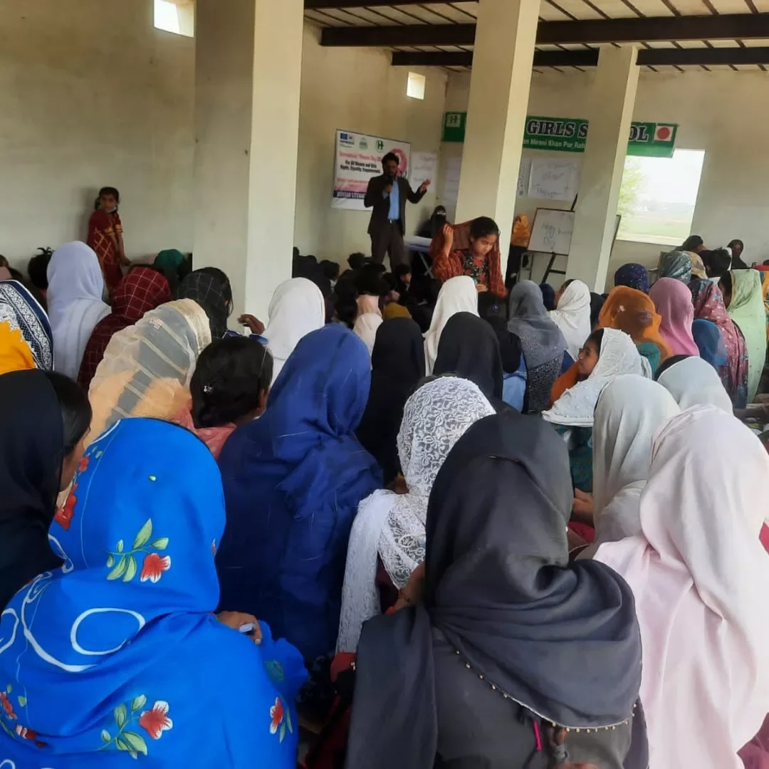 Women and girls at a Bunyad awareness session